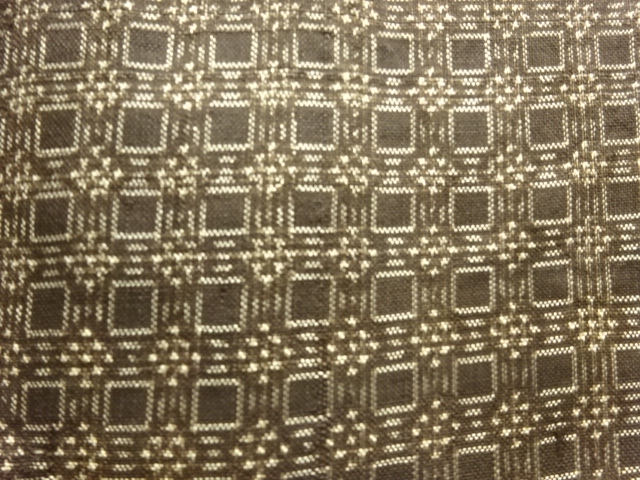 JAPANESE KIMONO / ANTIQUE HAORI / SILK / DORO OSHIMA TSUMUGI / WOVEN GRID